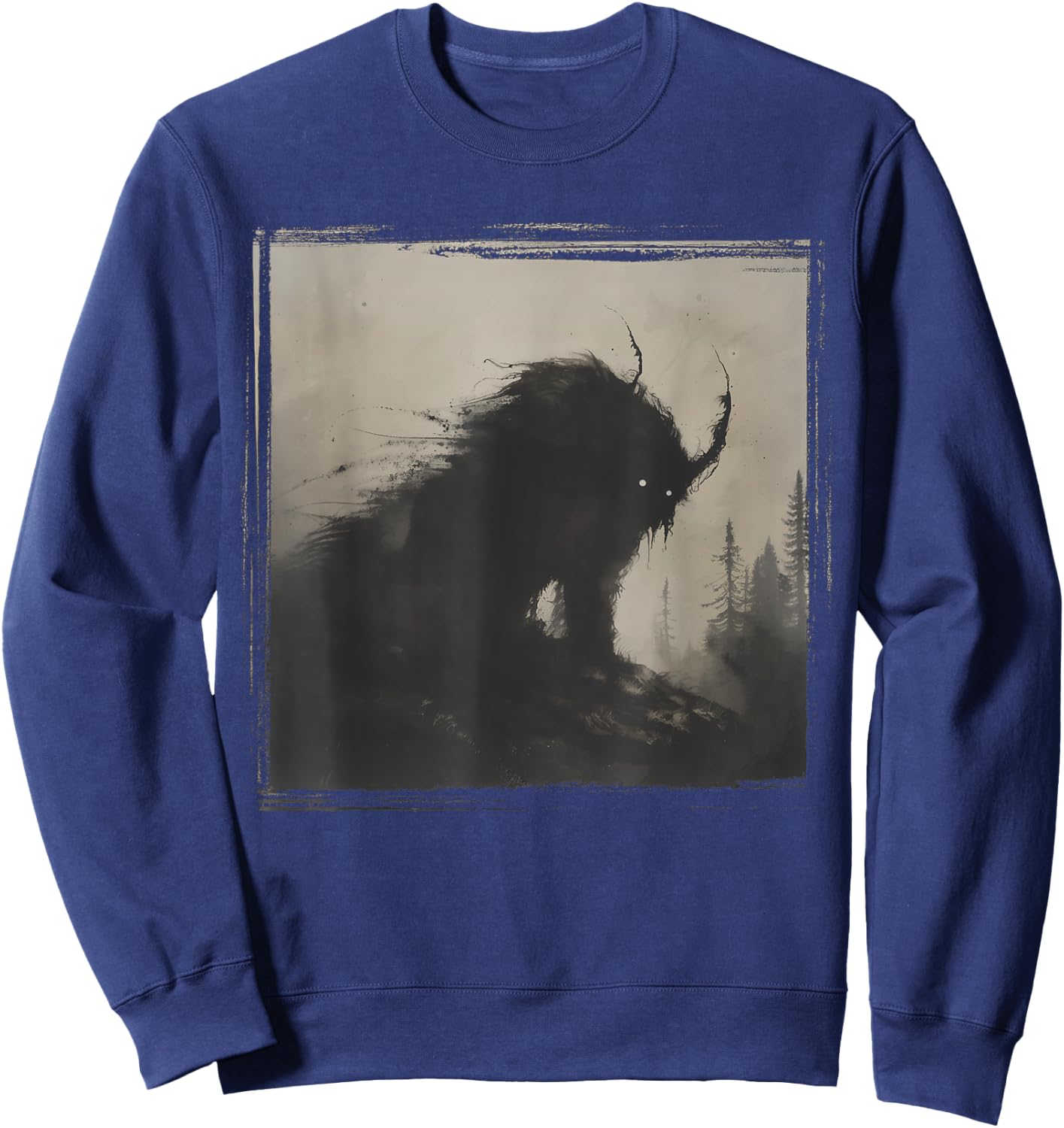 Dark Horror Nightmare Demonic Monster Gothic Alt Scary Art Sweatshirt - Sweatshirt | Navy