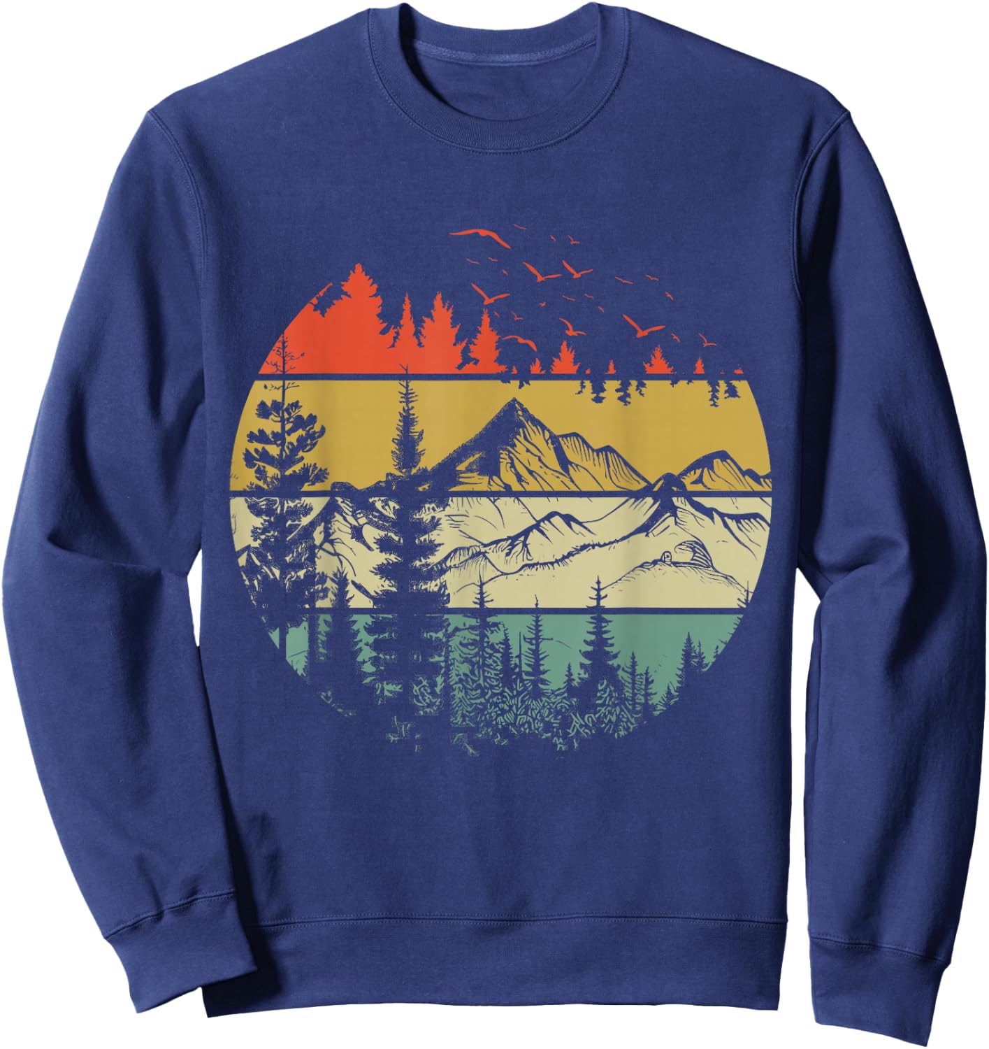 Trees Wildlife Nature Vintage Forest Sweatshirt - Sweatshirt | Navy
