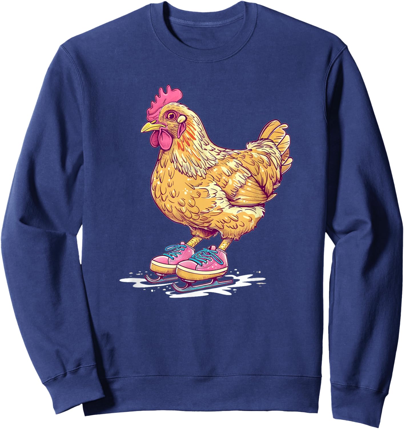 Fun Ice skating Shoes Animal Outfit Sweatshirt - Sweatshirt | Navy
