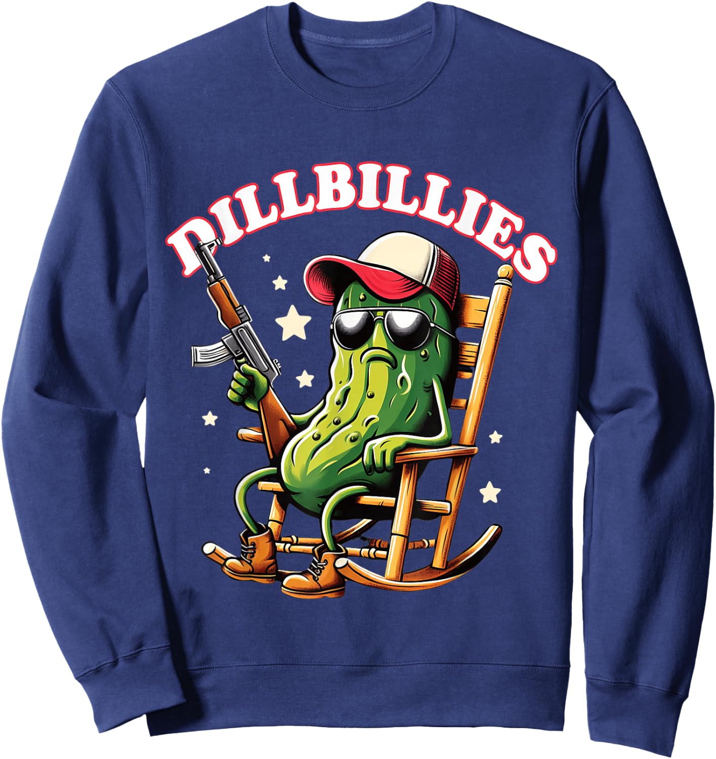 Dillbillies Funny Redneck Farm Country Life Pickle Lover Sweatshirt - Sweatshirt | Navy