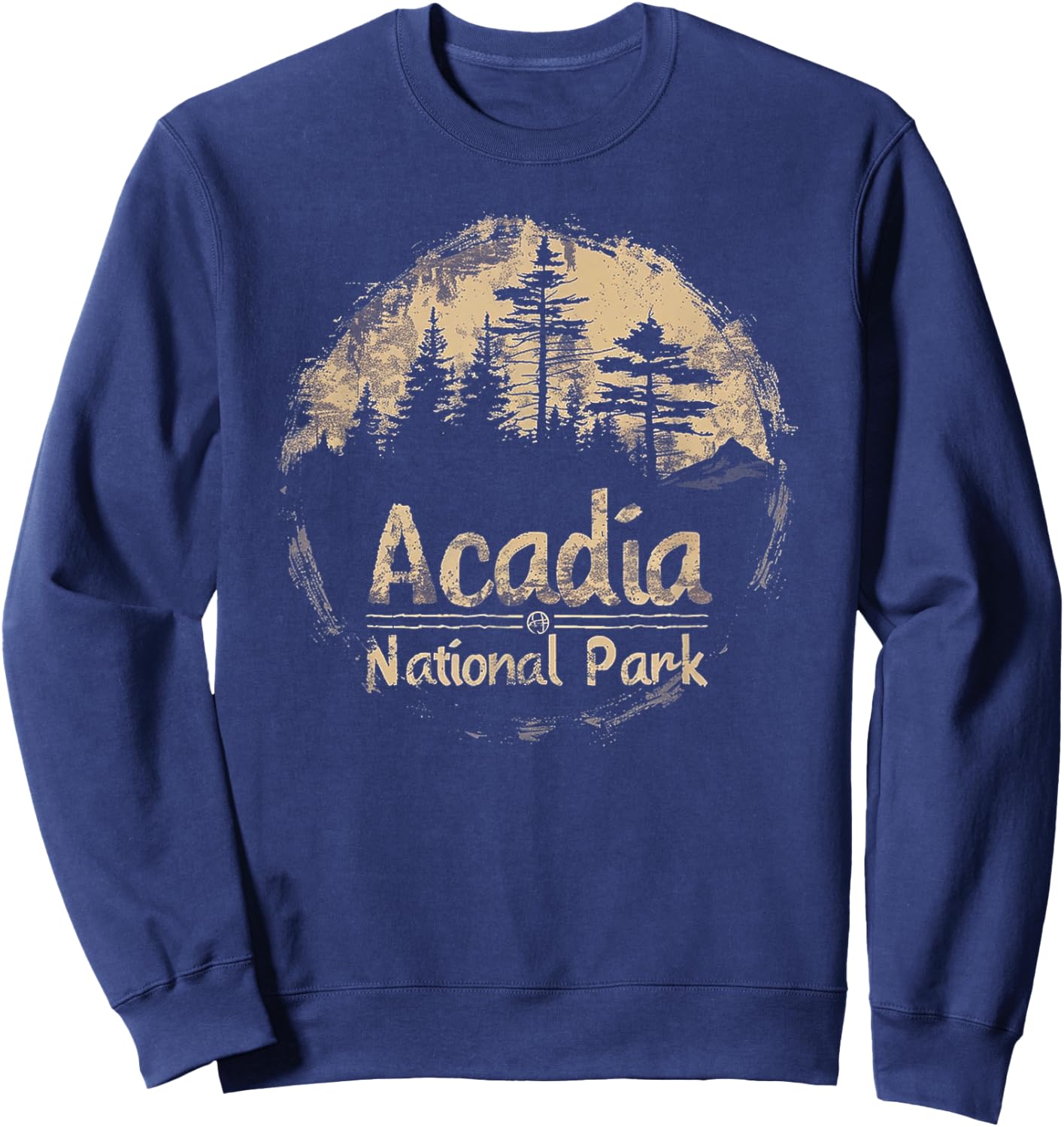Acadia - US National Park Vintage Men Women Kids Retro Sweatshirt - Sweatshirt | Navy