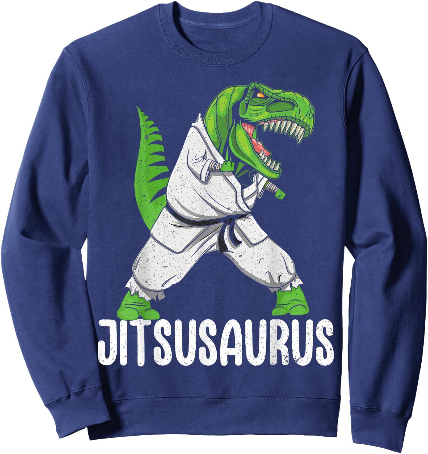 Jitsusaurus Funny Jiu-Jitsu Brazillian Ju Jitsu Bjj Boys Kid Sweatshirt - Sweatshirt | Navy