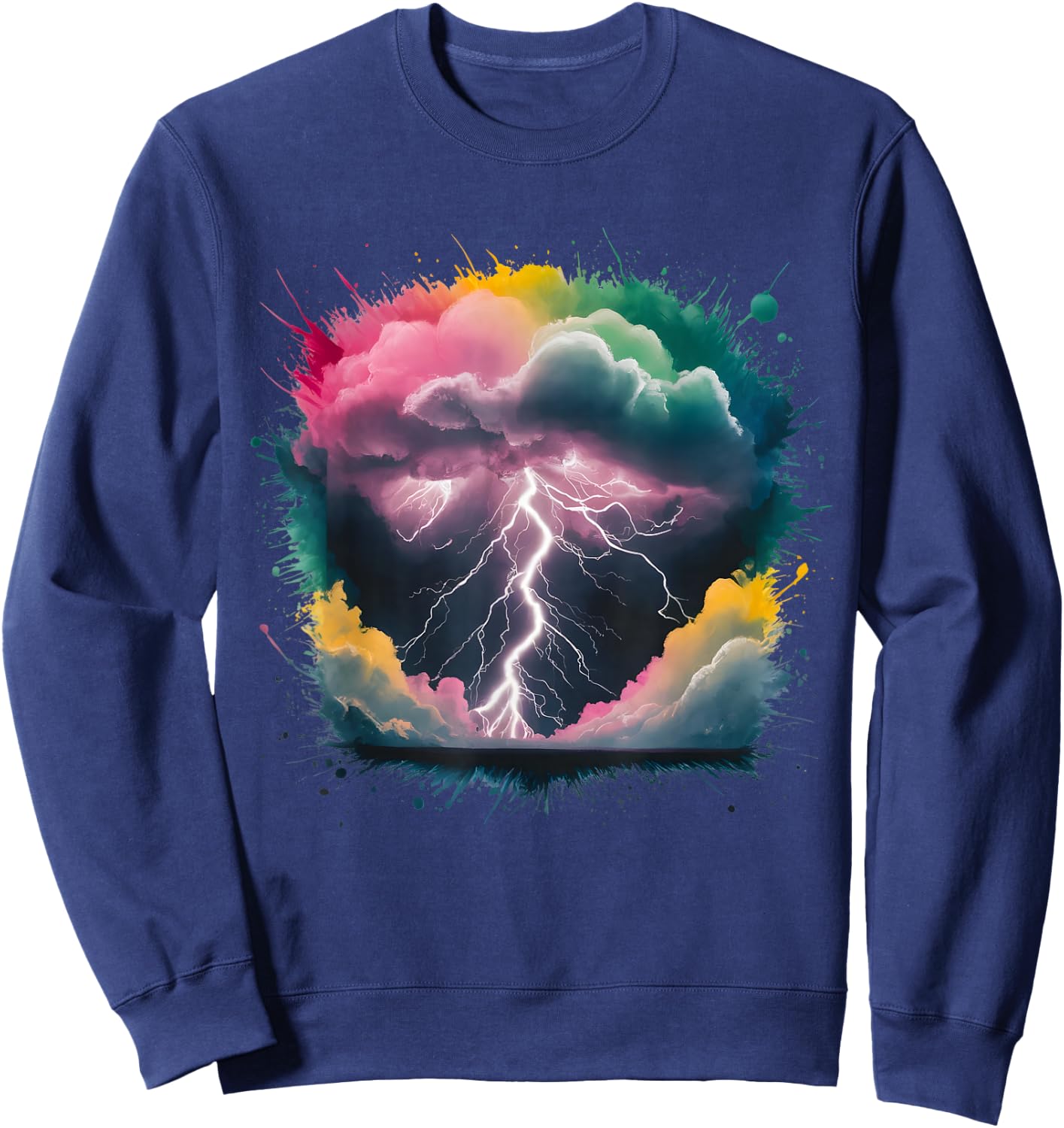 Meteorologist Men Woman Colorful Watercolor Meteorology Sweatshirt - Sweatshirt | Navy