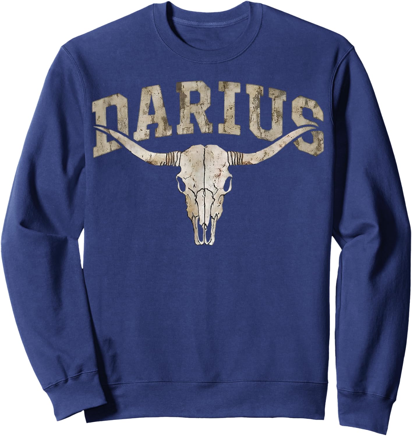 Vintage Darius Name Retro Gifts Women Kids Sweatshirt - Sweatshirt | Navy