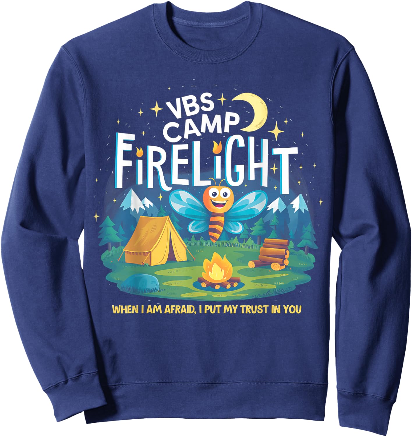 Camp Firelight VBS Camp Vacation Bible School Firework 2024 Sweatshirt - Sweatshirt | Navy