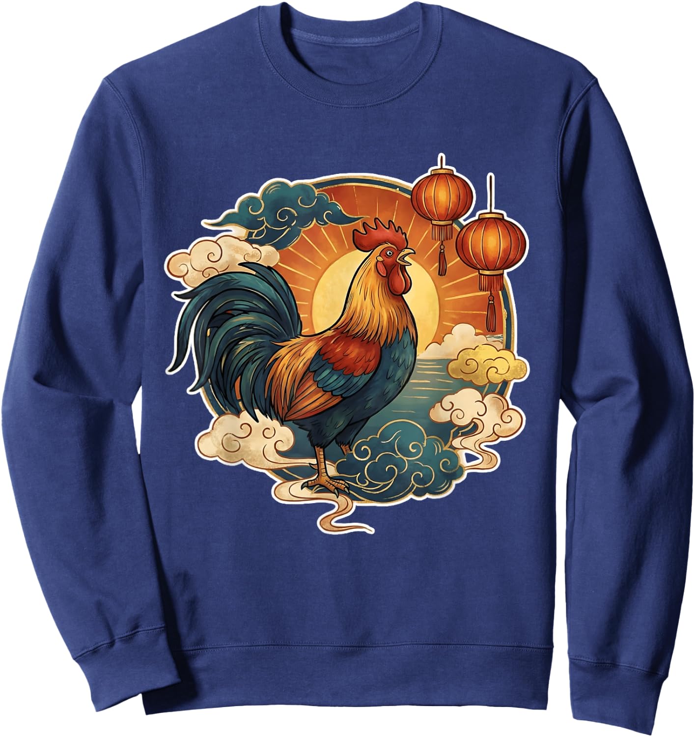Chinese Zodiac Rooster Animal Sweatshirt - Sweatshirt | Navy