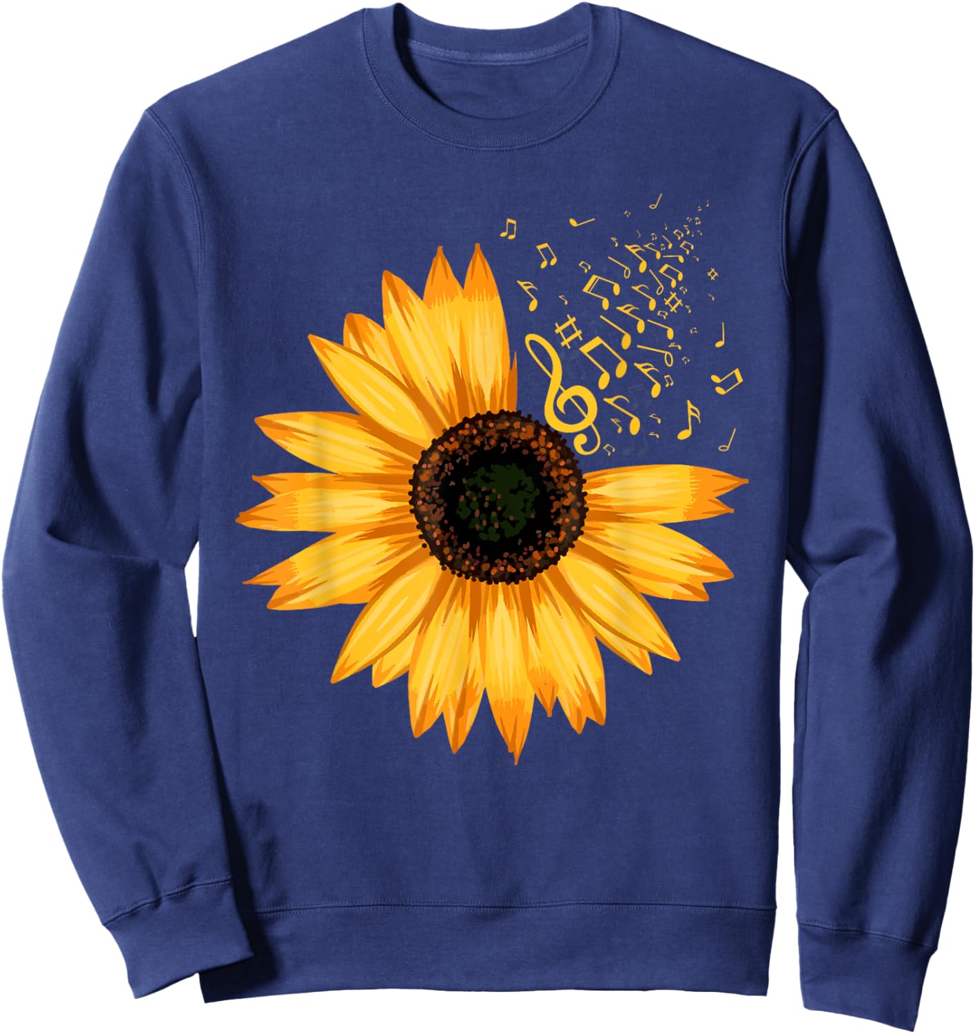 Funny Music Design Women Music Teacher Music Lover Sweatshirt - Sweatshirt | Navy