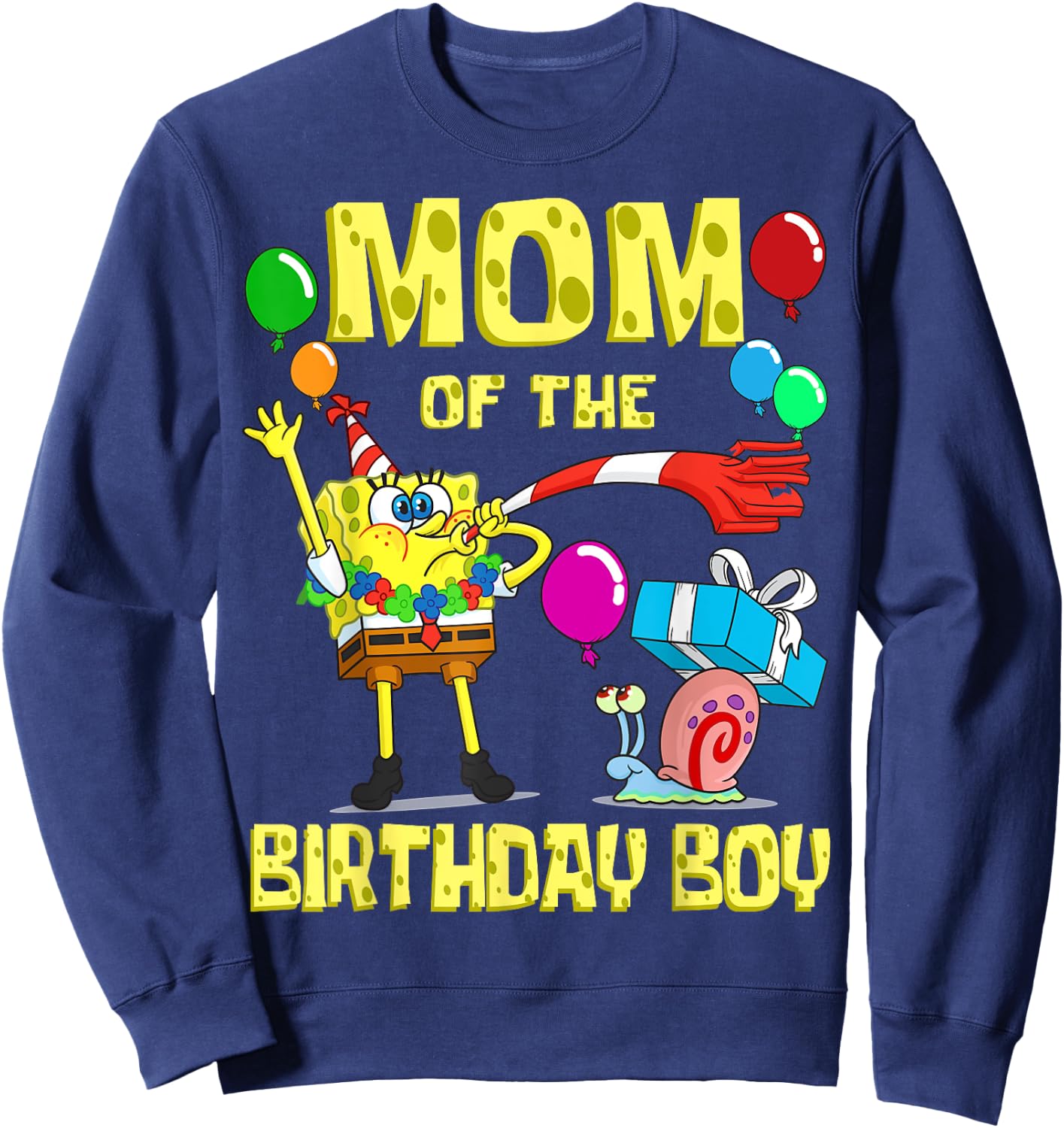 Mademark x SpongeBob SquarePants - SpongeBob Mommy of the Birthday Boy Theme Party Sweatshirt - Sweatshirt | Navy