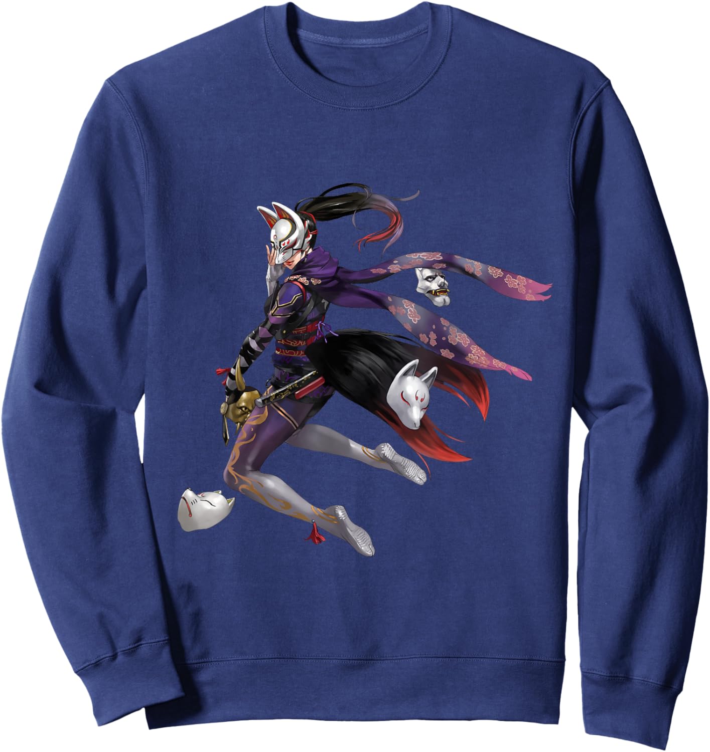 Bandai Namco Entertainment Inc. TEKKEN7 KUNIMITSU 003 , Small, Black Sweatshirt - Sweatshirt | Navy