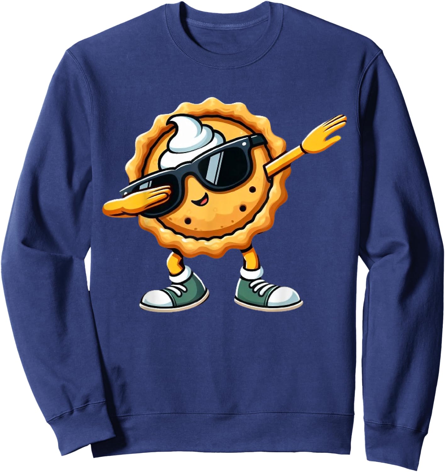 Dabbing Pumpkin Pie Thanksgiving Day Funny Boys Kids Dab Sweatshirt - Sweatshirt | Navy