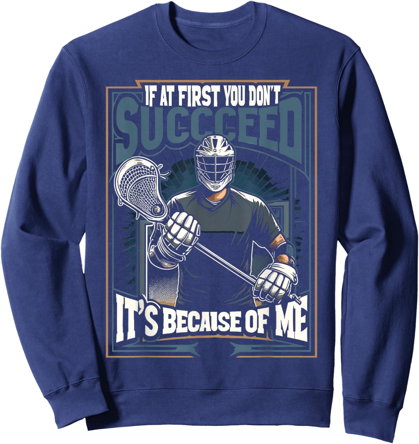 Lacrosse Player Lax Goalie Lacrosse Goalie Sweatshirt - Sweatshirt | Navy