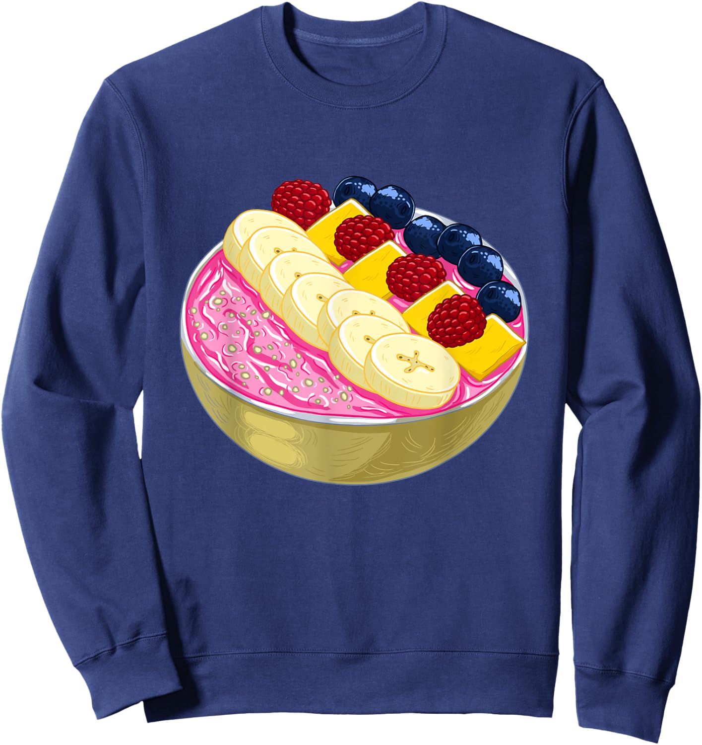 Smoothie Bowl Cute Healthy Vegan Meal Breakfast Snack Gift Sweatshirt - Sweatshirt | Navy