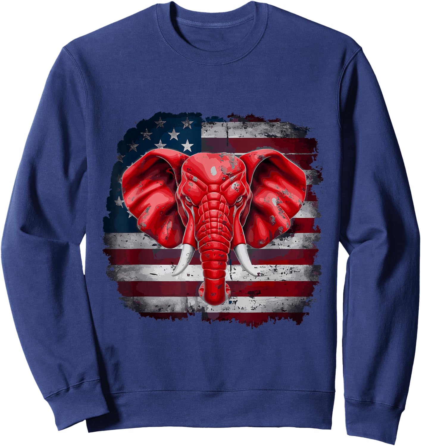Trump Red Elephant Republican Patriotic Election GOP USA Sweatshirt - Sweatshirt | Navy
