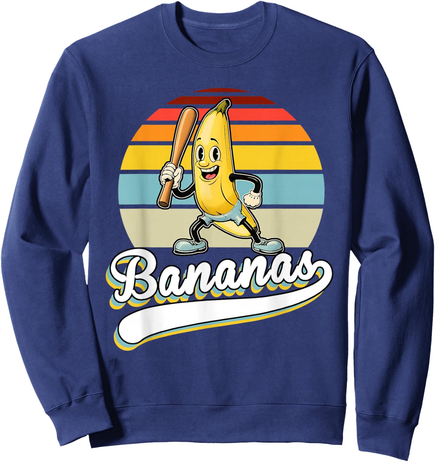 Let's Go Bananas Kids Youth Boys Sweatshirt - Sweatshirt | Navy