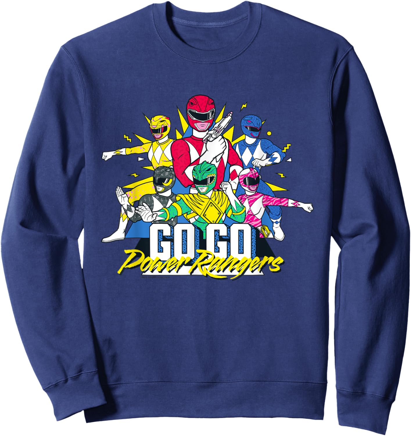 Power Rangers Go Go Retro 90s Sweatshirt - Sweatshirt | Navy