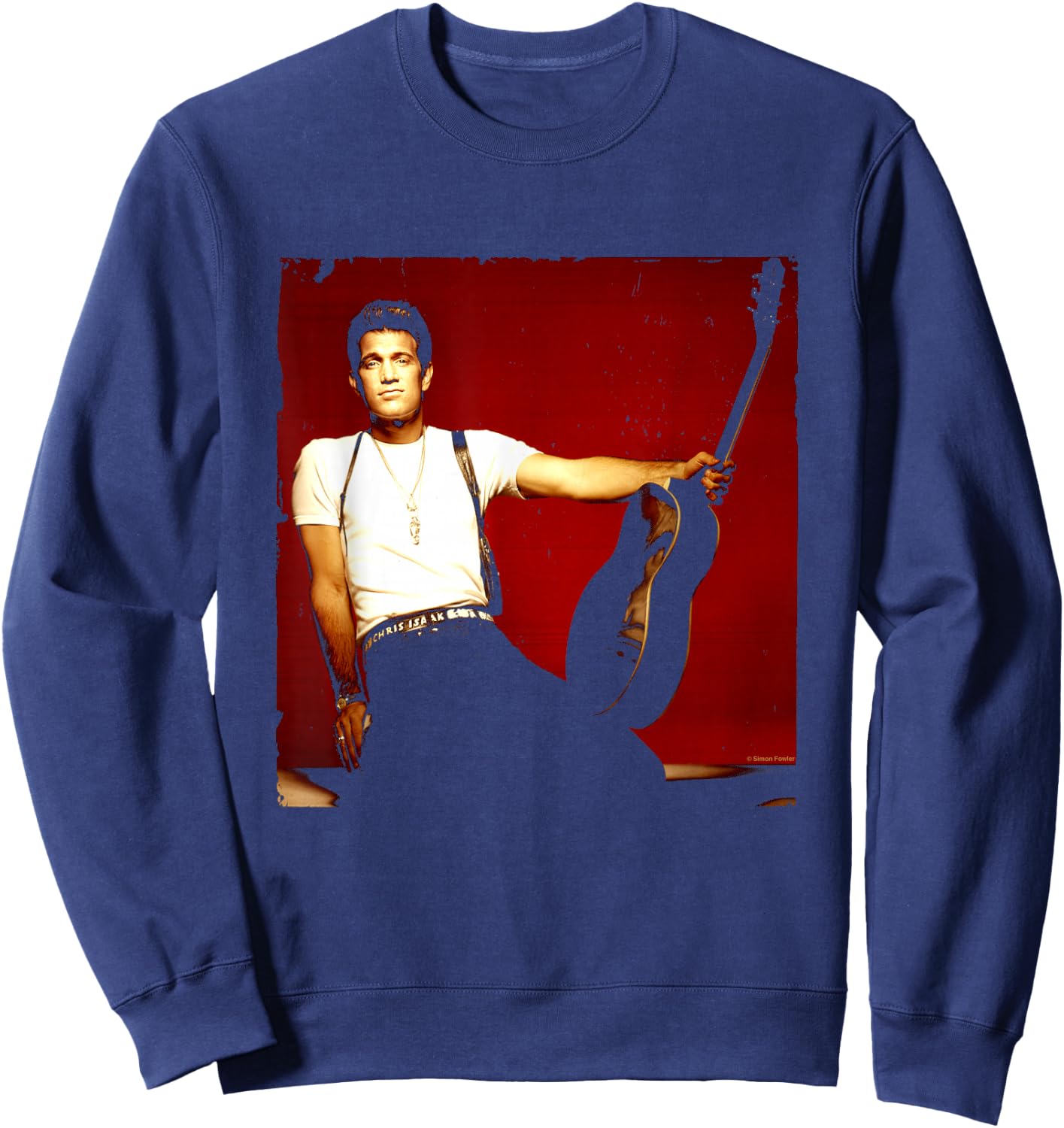 Singer Chris Isaak Studio Shoot By Simon Fowler Sweatshirt - Sweatshirt | Navy