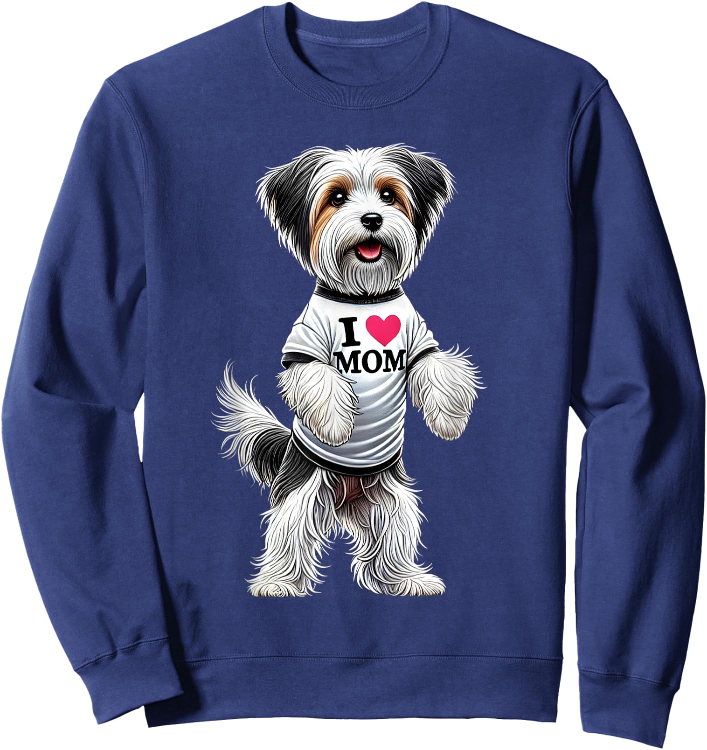 Biewer Terrier Mom I Love Mom Biewer Terrier Lover Sweatshirt - Sweatshirt | Navy