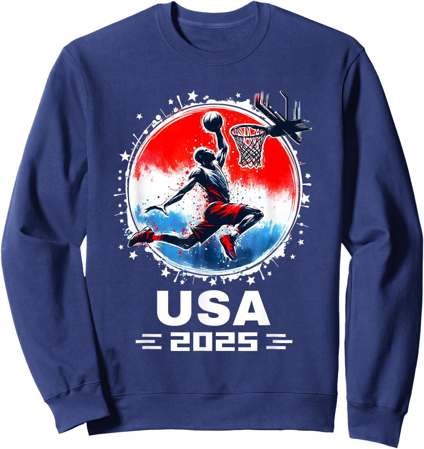 Basketball Team 2025 Basketball Apparel 2025 USA Team 2025 Sweatshirt - Sweatshirt | Navy