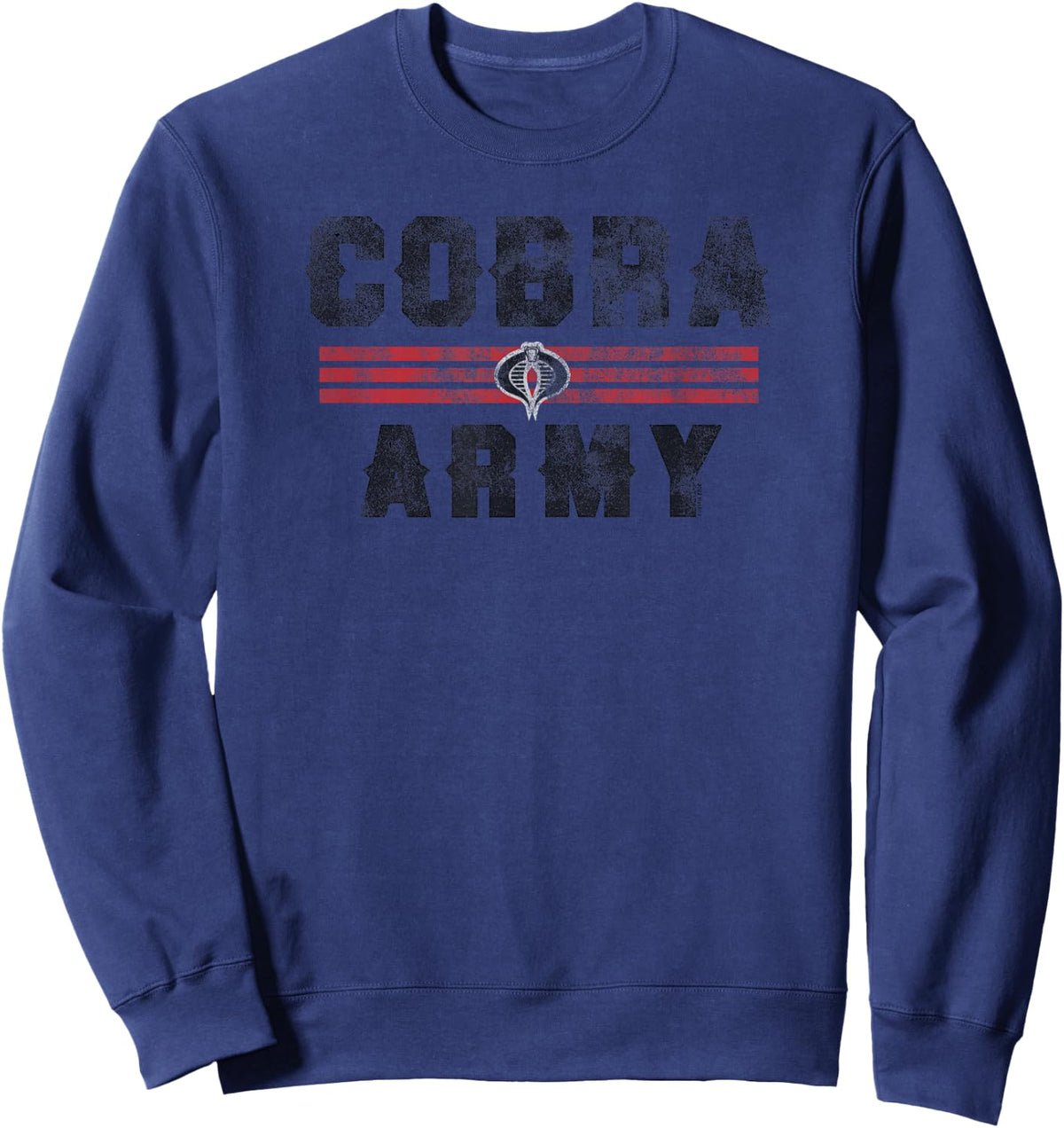 G.I. Joe A Real American Hero Cobra Army Distressed Logo Sweatshirt - Sweatshirt | Navy