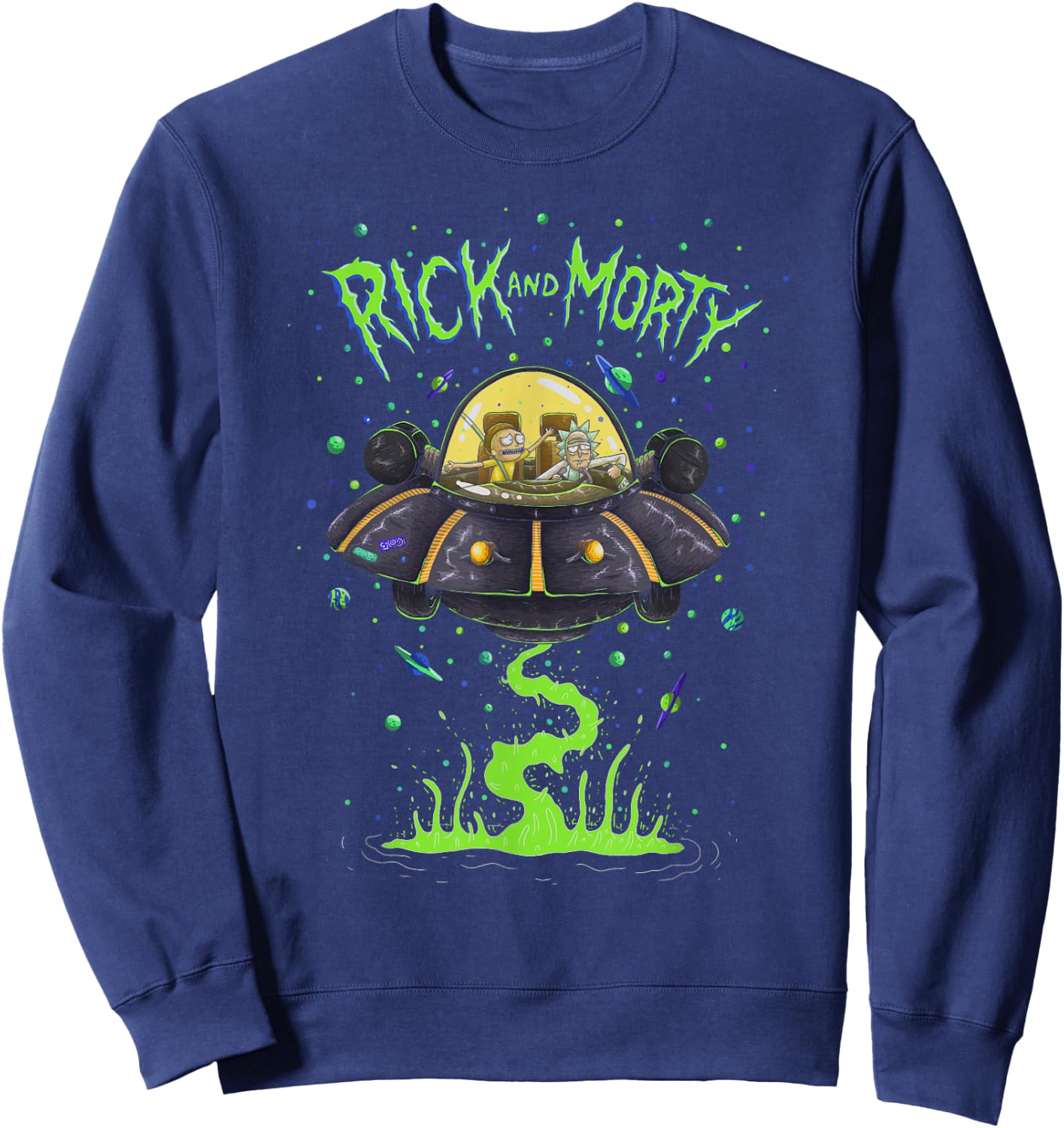 Rick and Morty UFO Sweatshirt - Sweatshirt | Navy