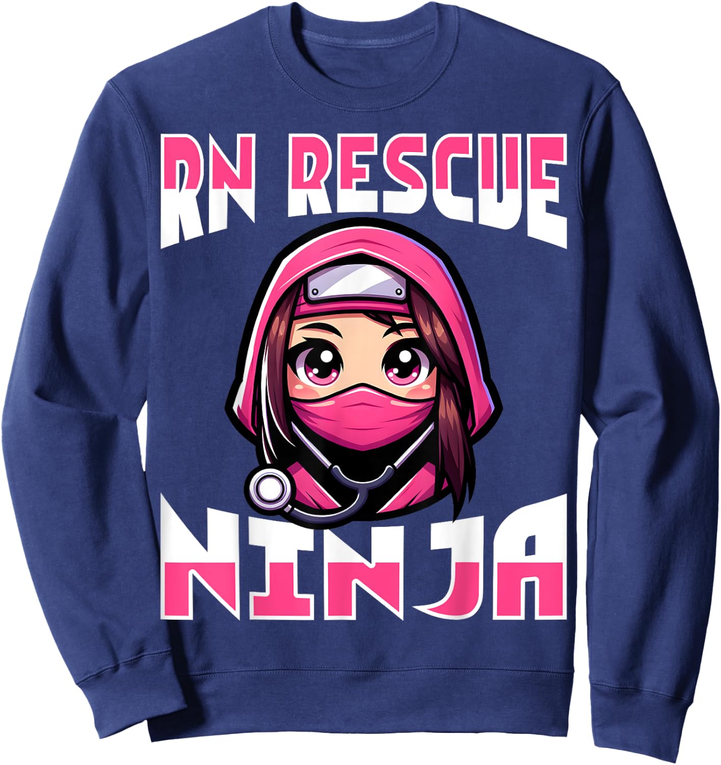RN Rescue Ninja - Men Women Registered Nurse Nursing Gifts Sweatshirt - Sweatshirt | Navy