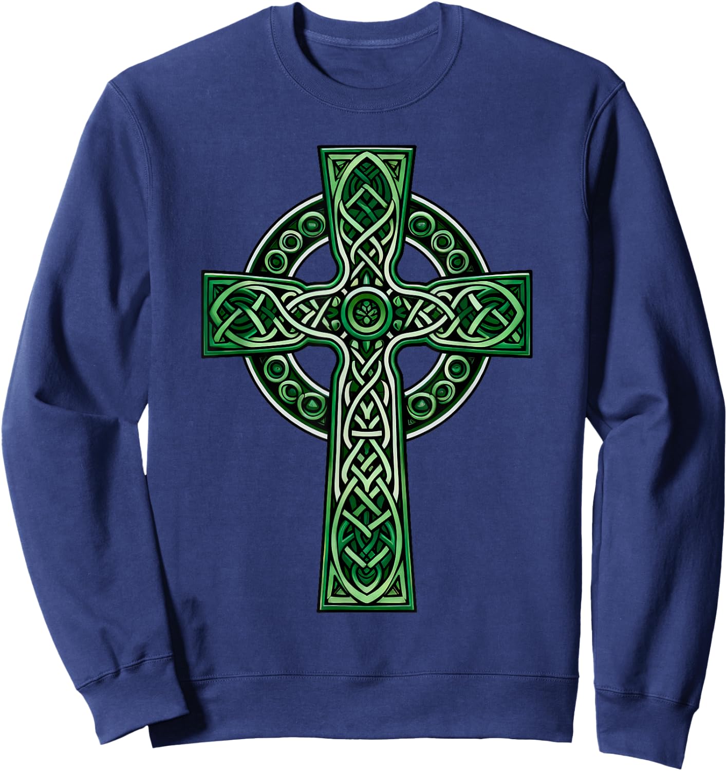 Irish Celtic Cross Knot Christian Holy Trinity Scottish Celt Sweatshirt - Sweatshirt | Navy