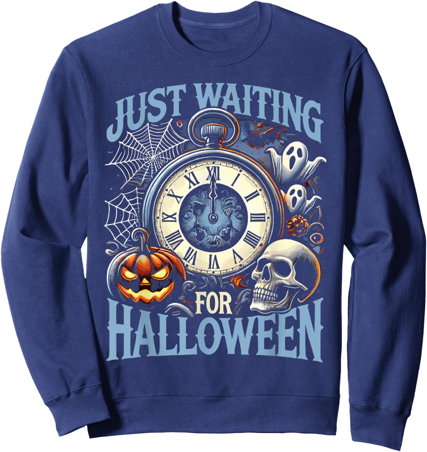 Halloween Summer Just Waiting For Halloween Summerween Sweatshirt - Sweatshirt | Navy