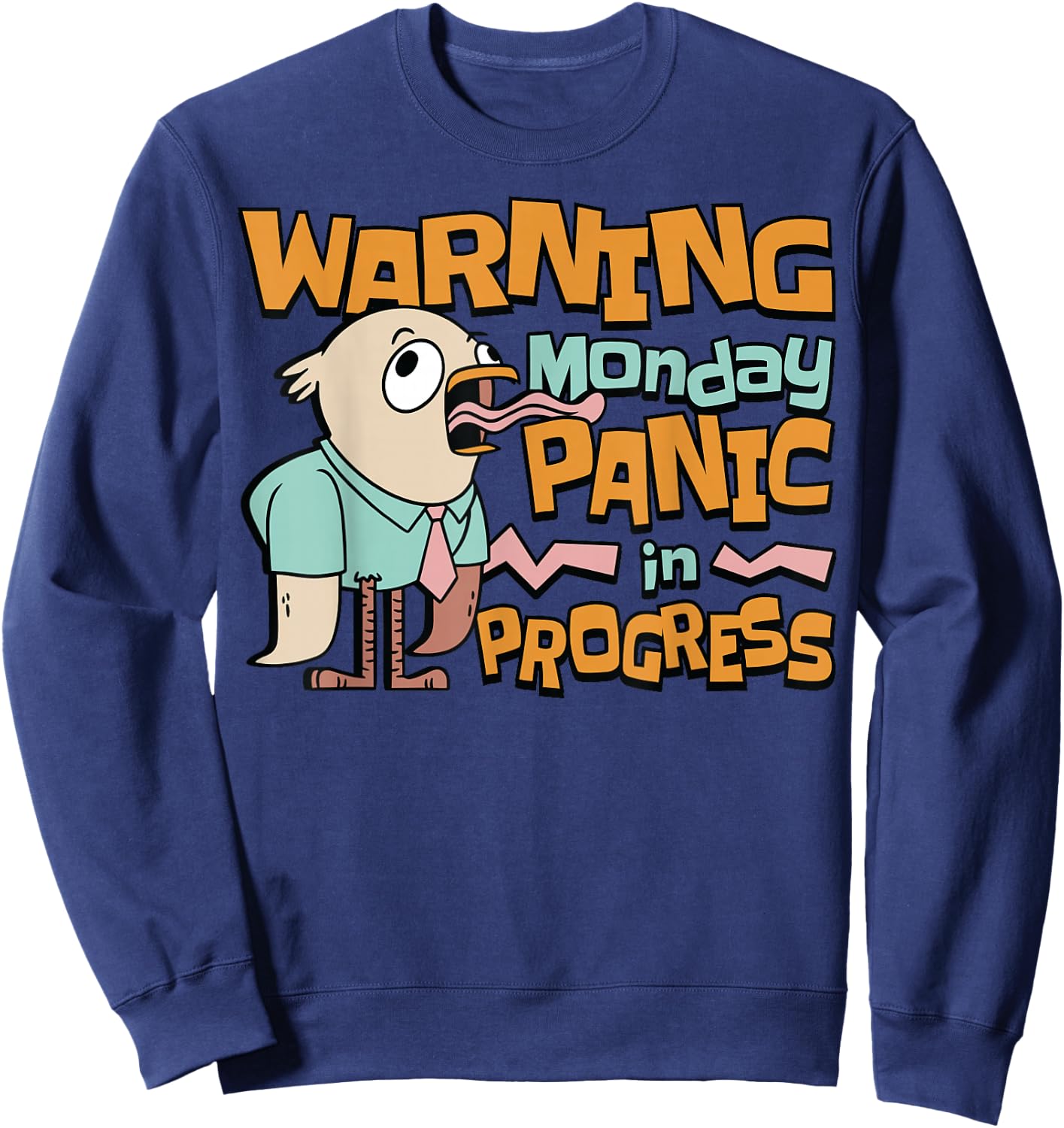Monday Panic Humorous Sweatshirt - Sweatshirt | Navy