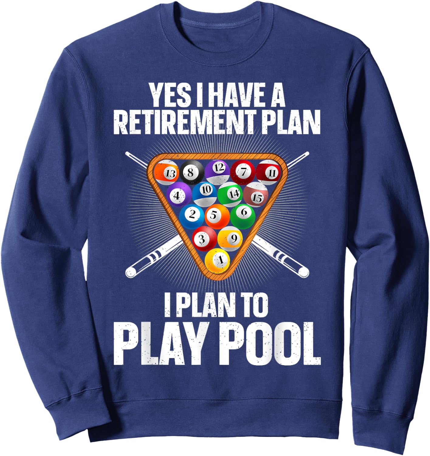 Cool Pool Design Women Billiards Lover Pool Player Sweatshirt - Sweatshirt | Navy