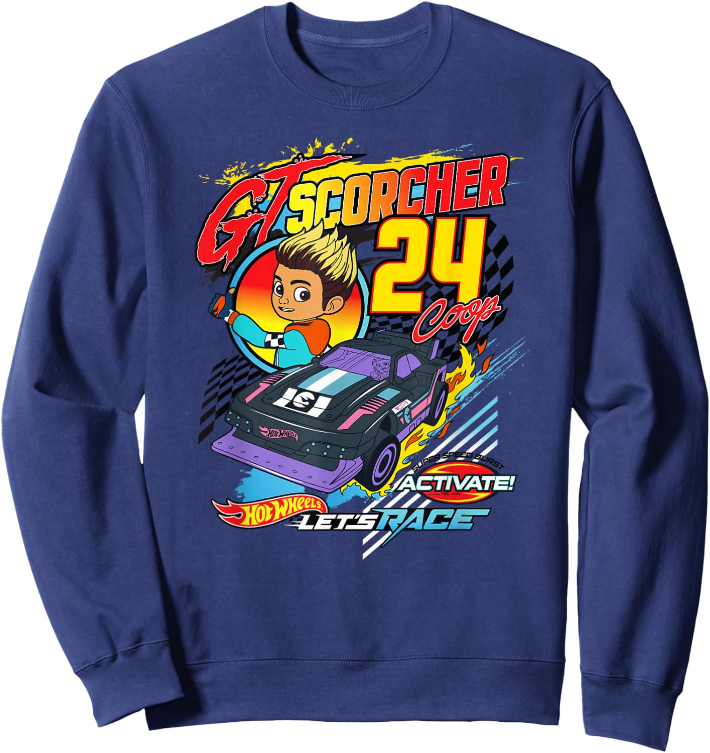 Hot Wheels Let's Race - GT Scorcher Sweatshirt - Sweatshirt | Navy
