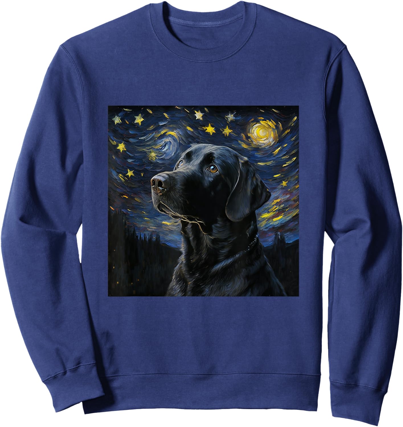 Cute Black Lab Black Labrador Retriever Puppy Dog Mom Animal Sweatshirt - Sweatshirt | Navy