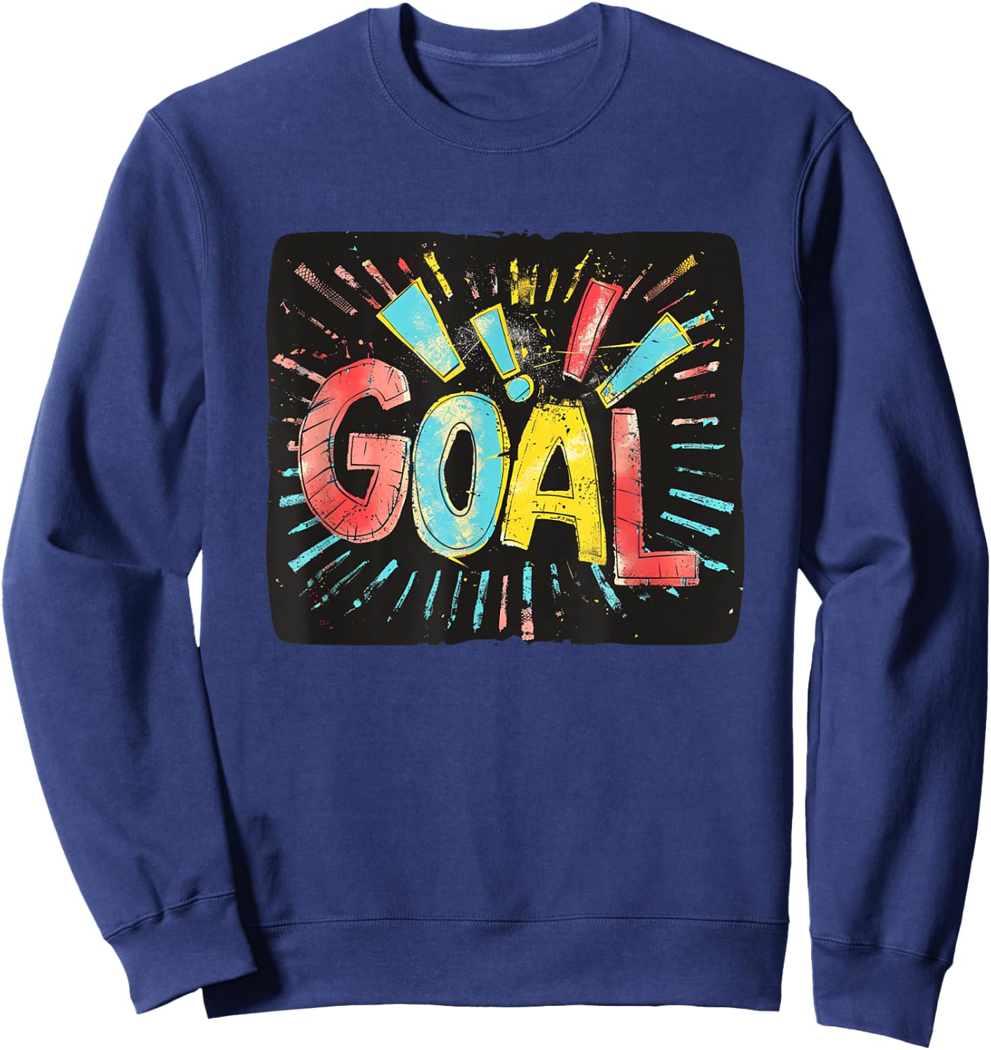 Goal Statement Outfit -Kids Black Small Graphic Space Office Graphic Sweatshirt - Sweatshirt | Navy