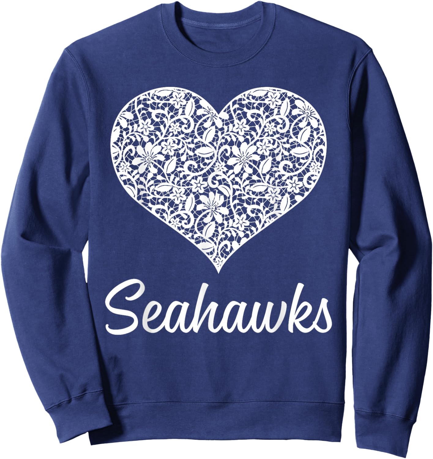 Seahawks Southside Lace Heart HS Sweatshirt - Sweatshirt | Navy