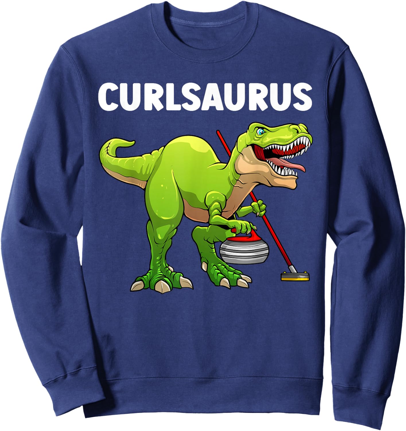 Funny Curling Art Women Curler Curling Sport Lover Sweatshirt - Sweatshirt | Navy