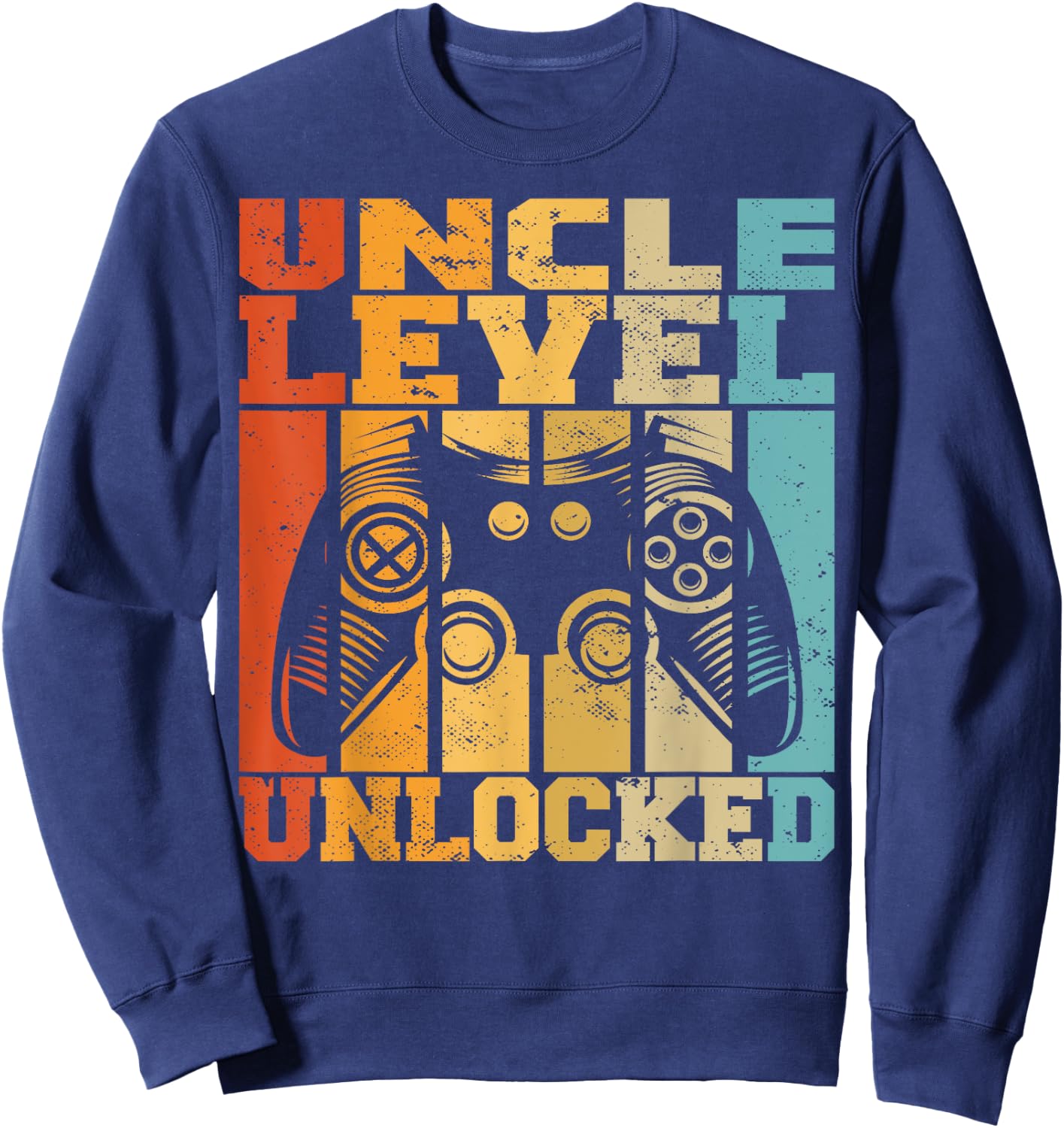 Uncle Level Unlocked Baby Announcement Uncle Gamer Sweatshirt - Sweatshirt | Navy