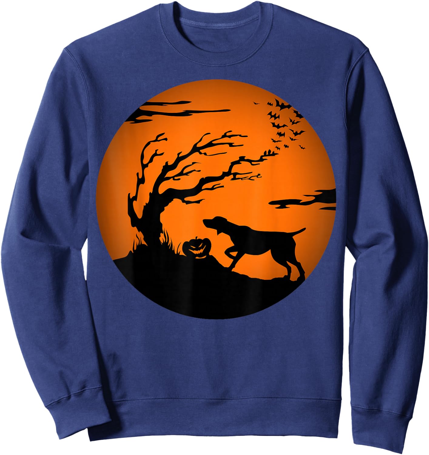 GSP Halloween German Shorthaired Pointer Sweatshirt - Sweatshirt | Navy