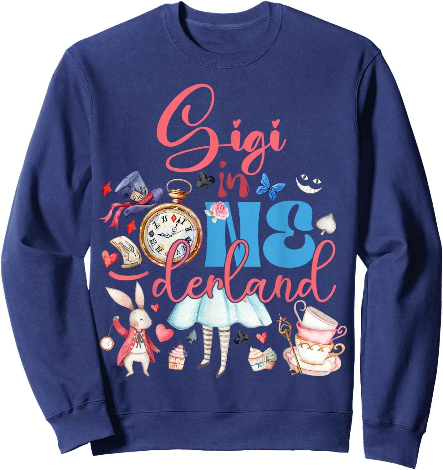 Alice Gigi in ONEderland Birthday Family Sweatshirt - Sweatshirt | Navy