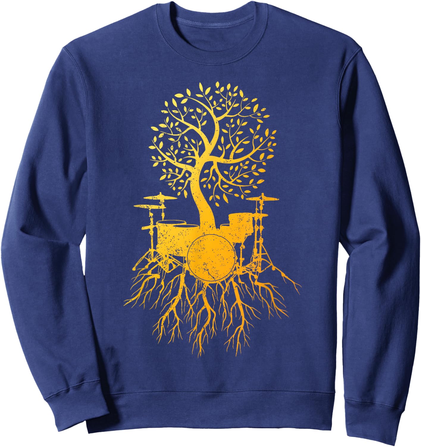 Cool Drum Set Art Women Drummer Music Drumming Lover Sweatshirt - Sweatshirt | Navy