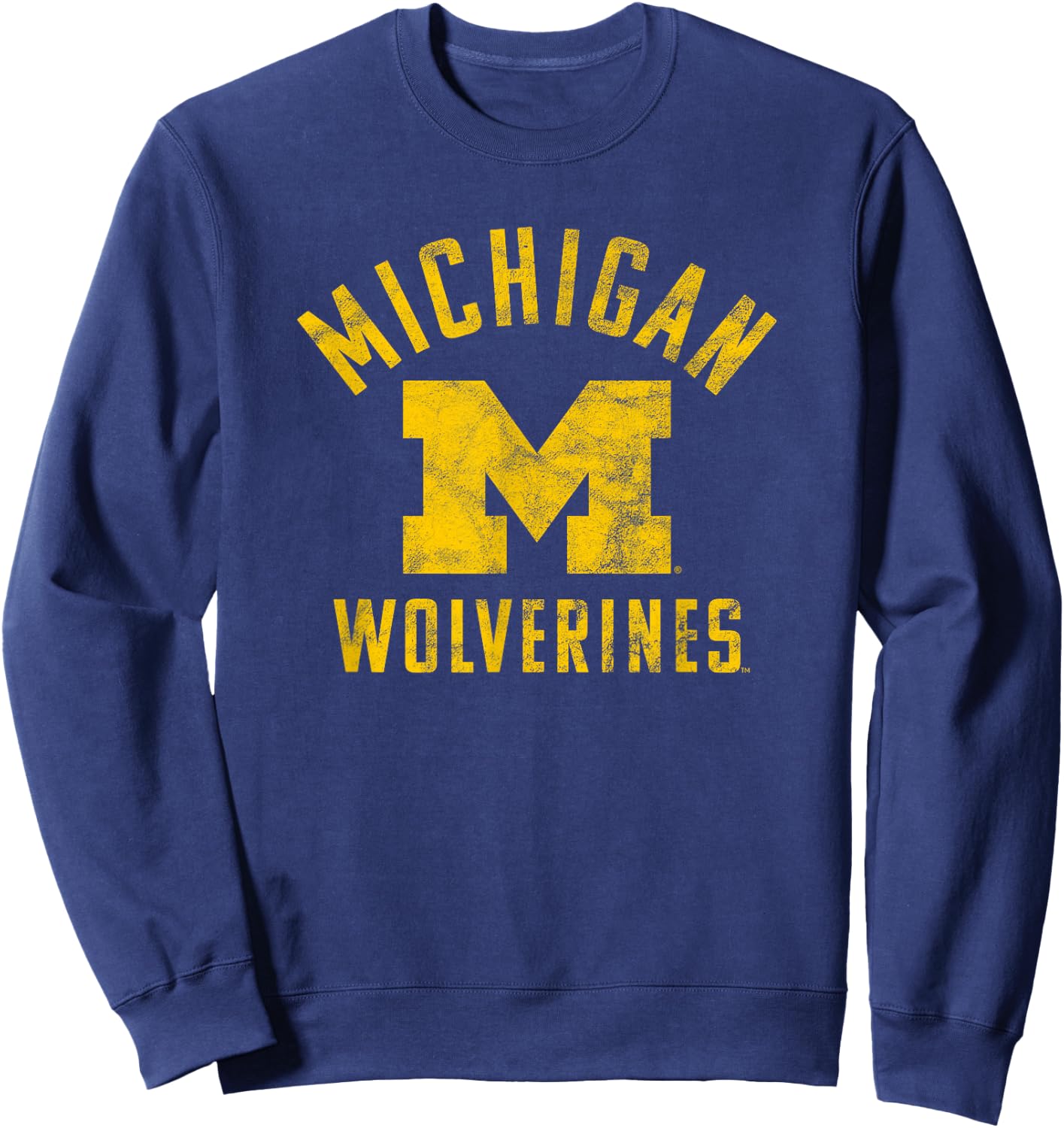 University of Michigan Wolverines U of M Large Sweatshirt - Sweatshirt | Navy