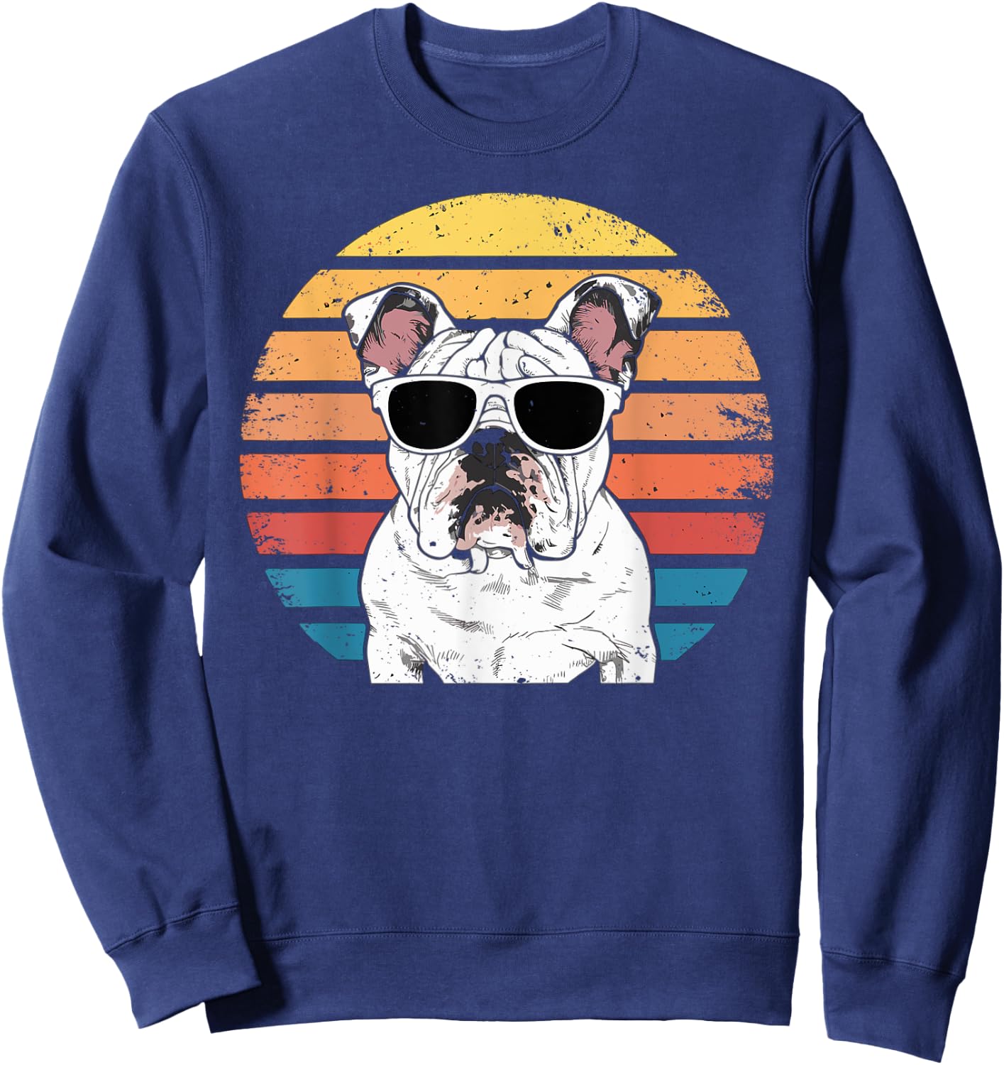 Vintage English Bulldog Sweatshirt - Sweatshirt | Navy