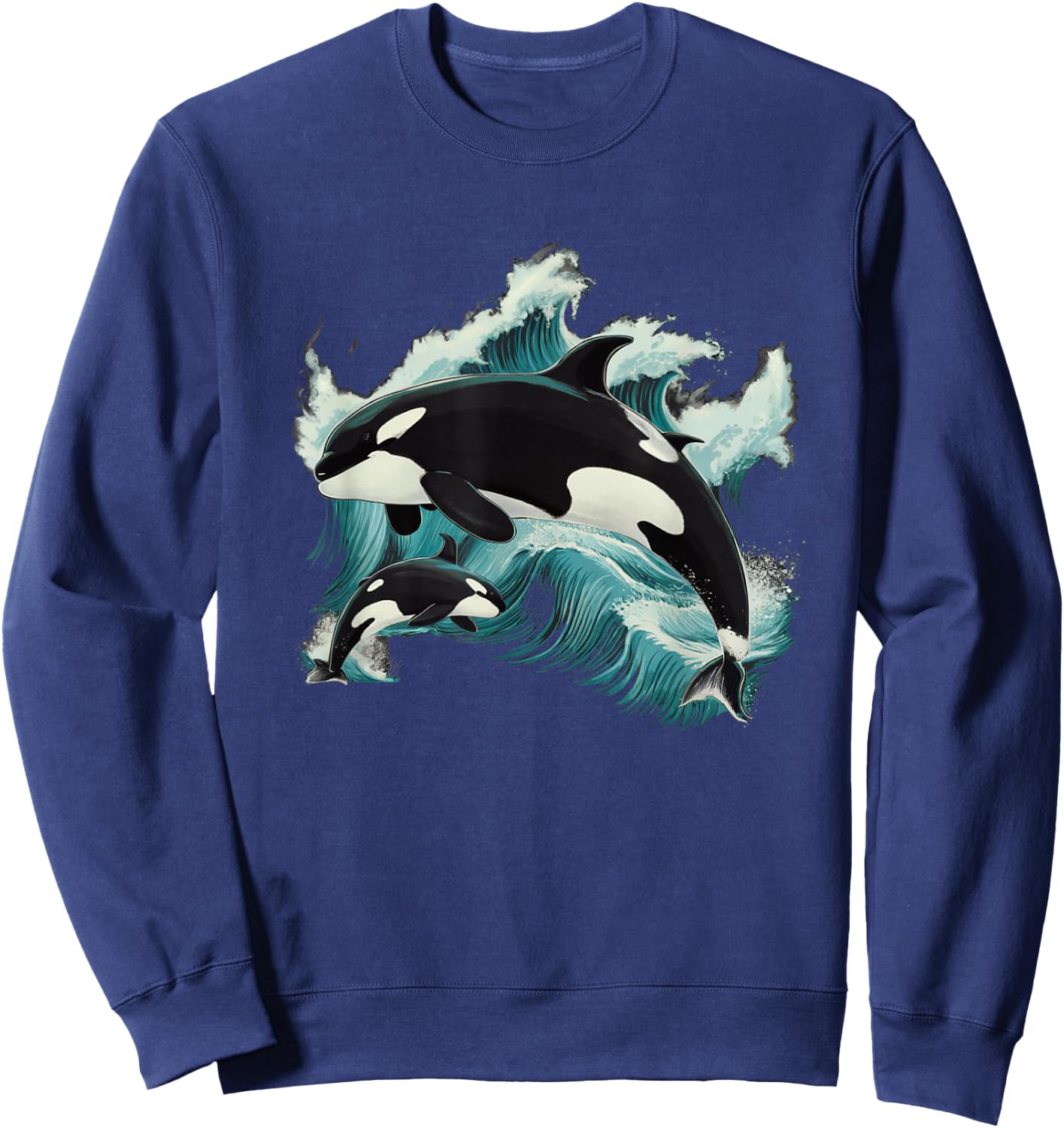 Kids Whale Orca Sweatshirt - Sweatshirt | Navy