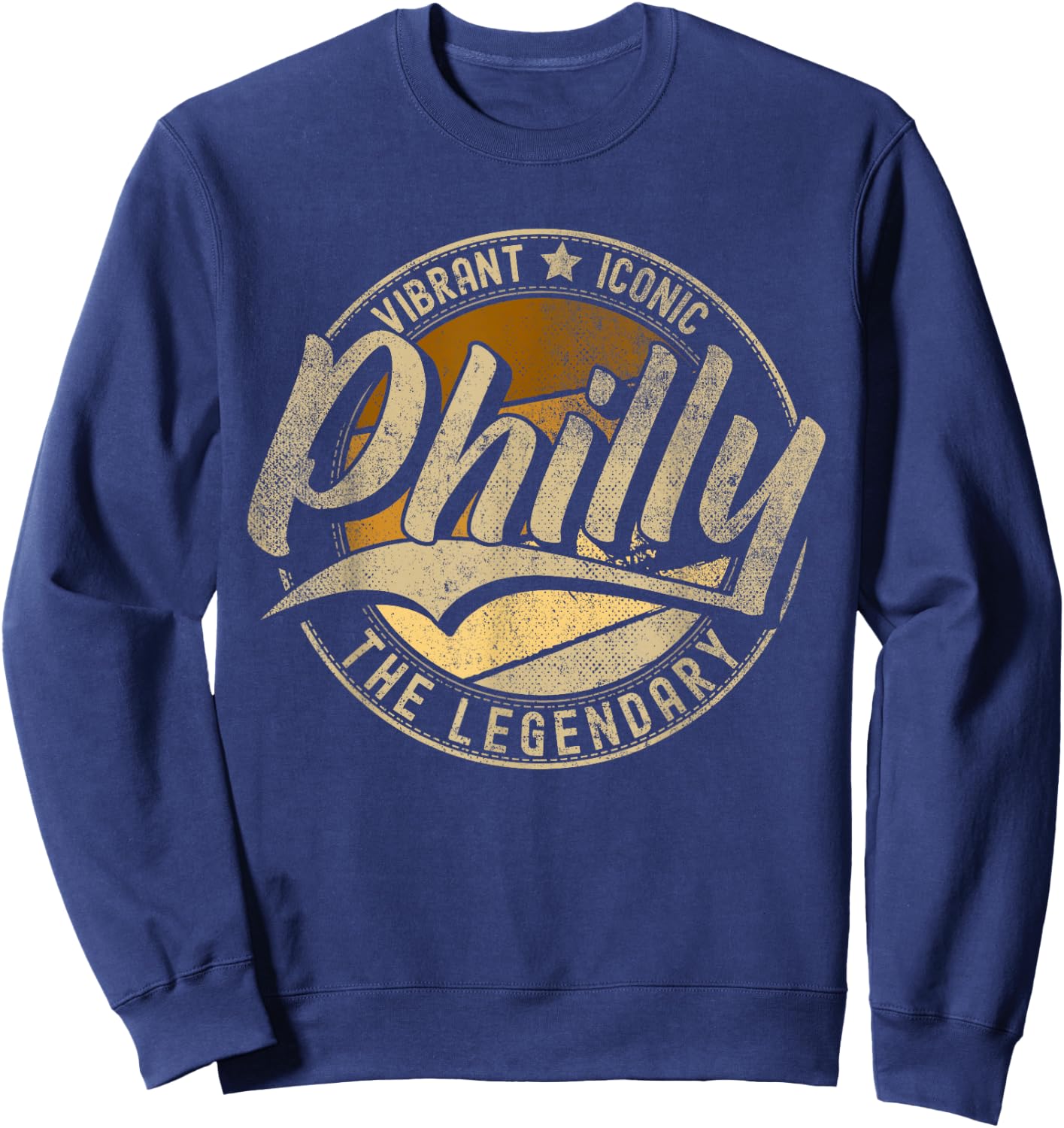 Philly Philadelphia PA | Pennsylvania | Vintage Distressed Sweatshirt - Sweatshirt | Navy