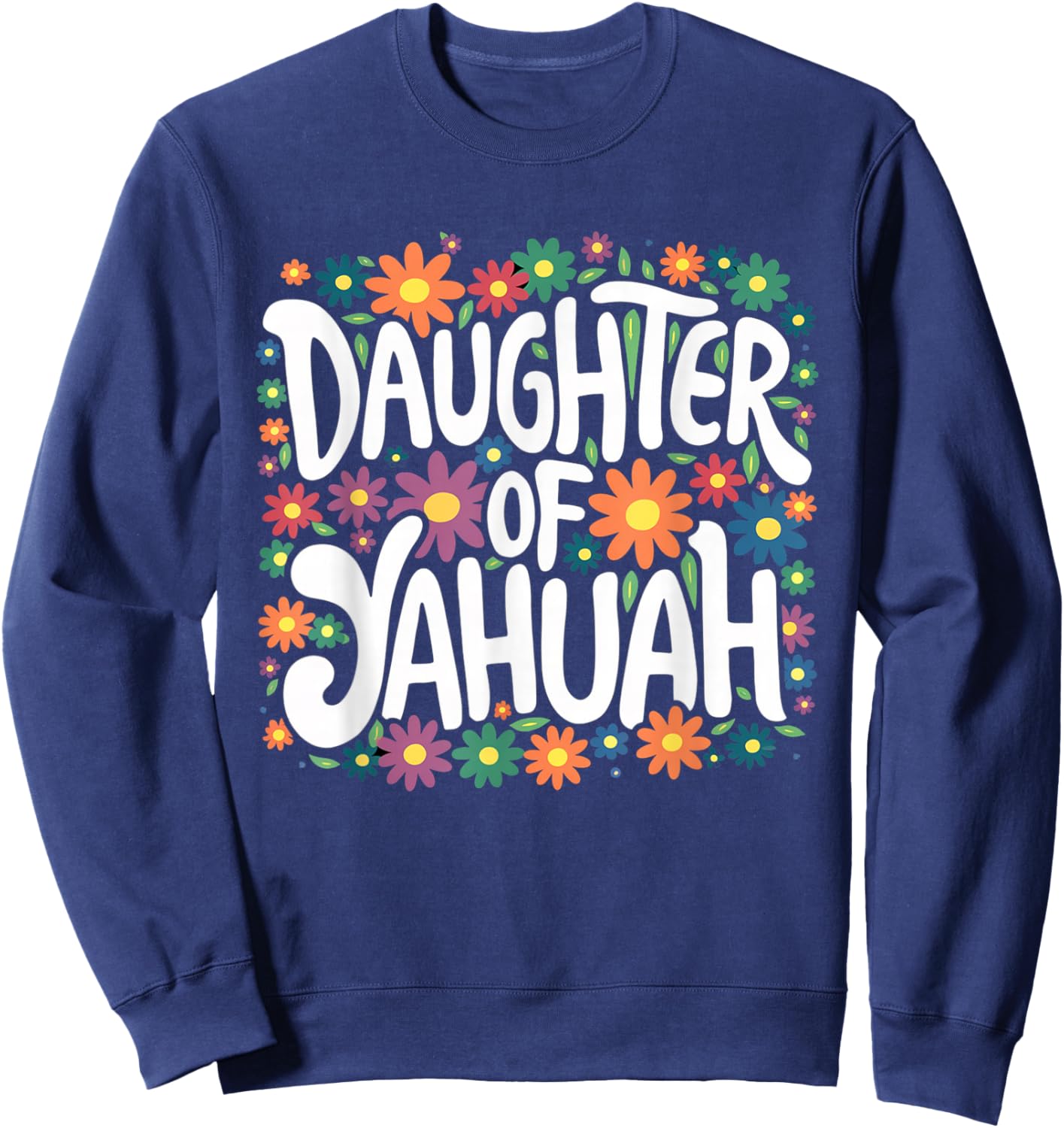 Daughter of YAHUAH Floral Sweatshirt - Sweatshirt | Navy