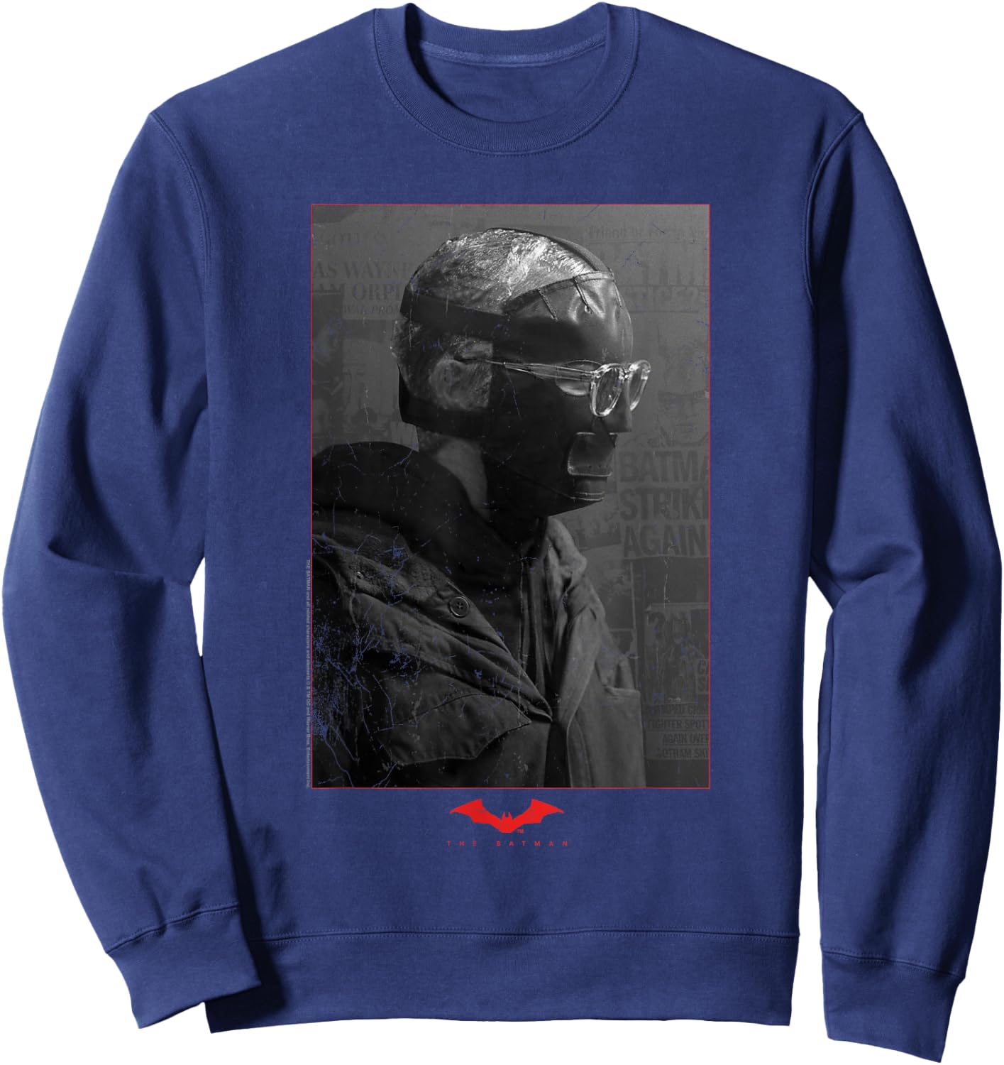 The Batman Riddler Worn Portrait Sweatshirt - Sweatshirt | Navy