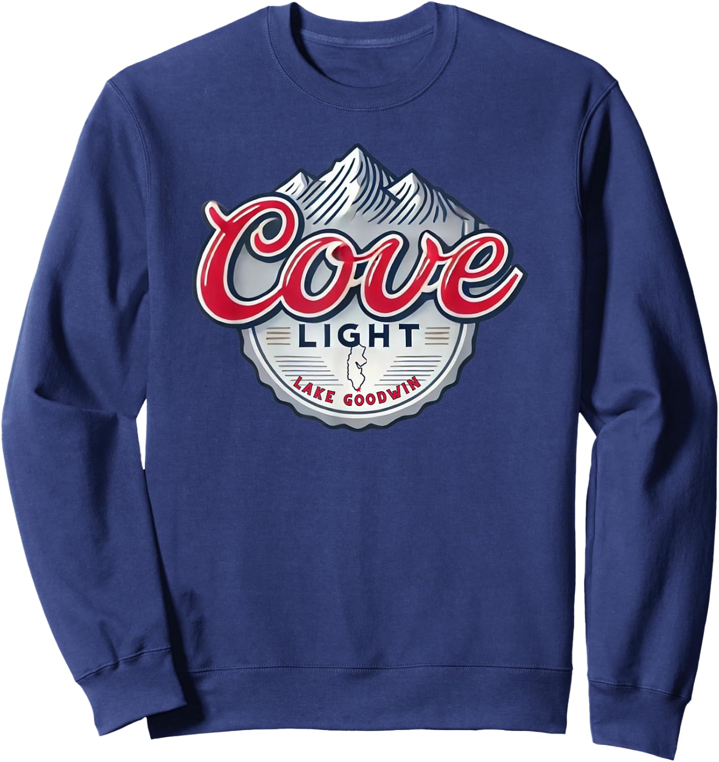 Cove Light, Lake Goodwin Washington Sweatshirt - Sweatshirt | Navy