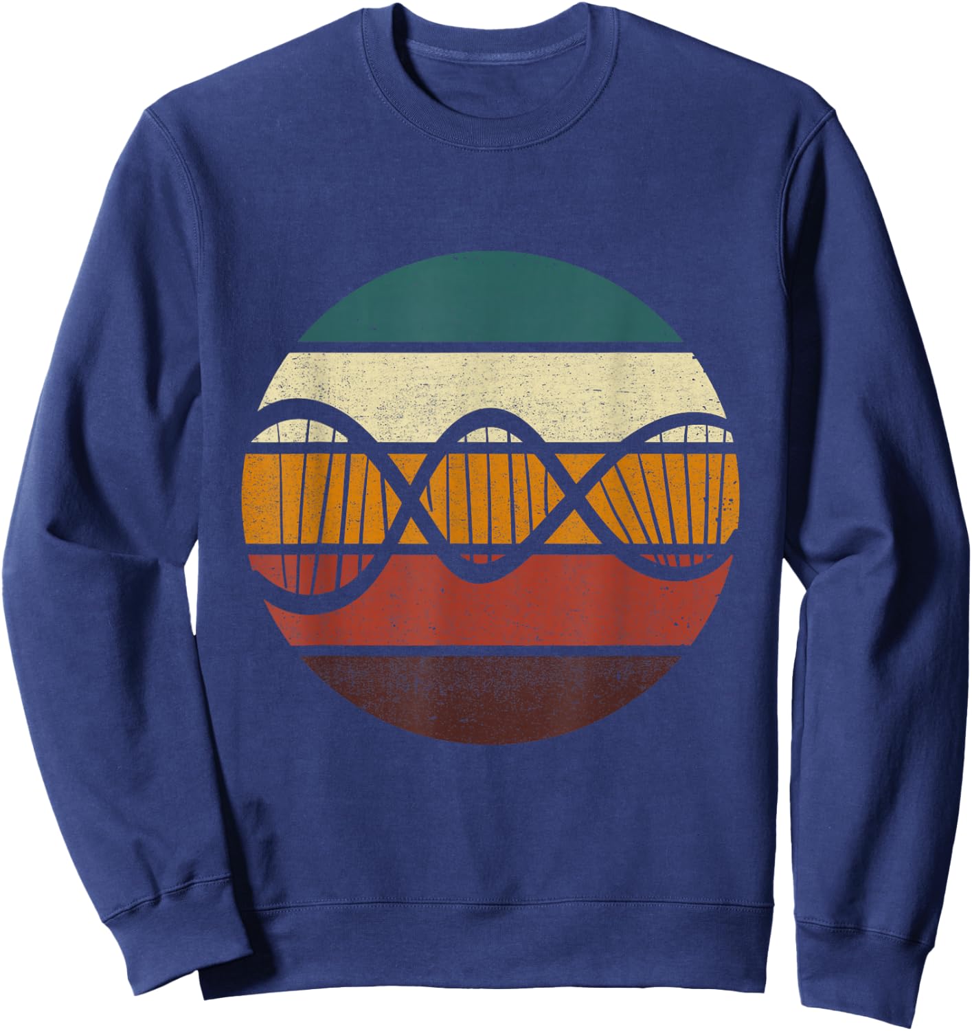 Biochemist Retro DNA Vintage Biochemistry Microbiologist Sweatshirt - Sweatshirt | Navy
