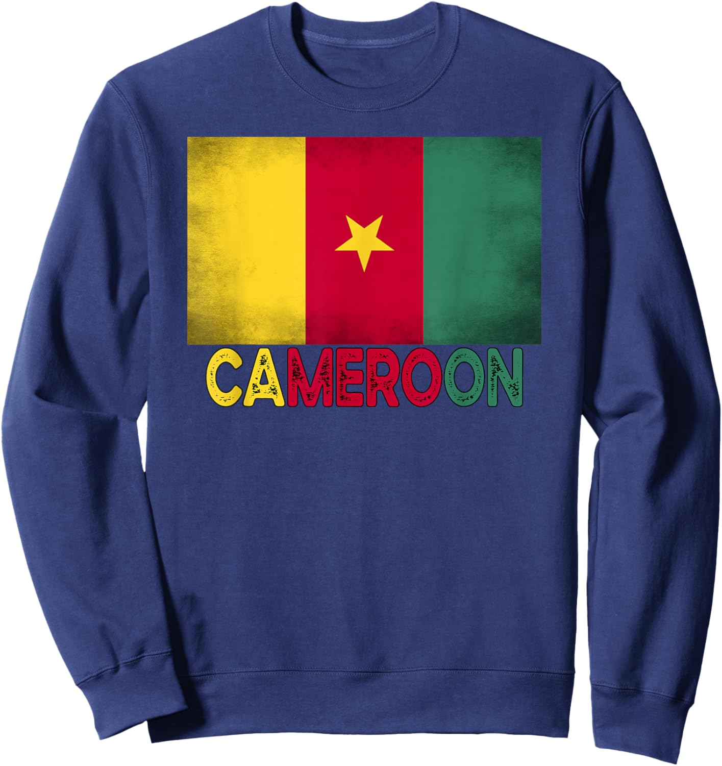 Cameroon Flag Vintage Pride In My DNA Women Kids Sweatshirt - Sweatshirt | Navy