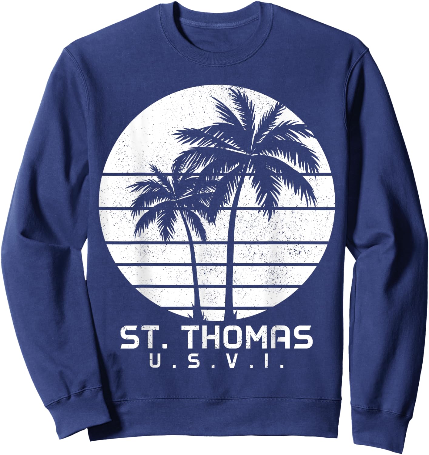 St. Thomas US Virgin Islands Pride Vacation USVI Vintage Sweatshirt - Sweatshirt | Navy