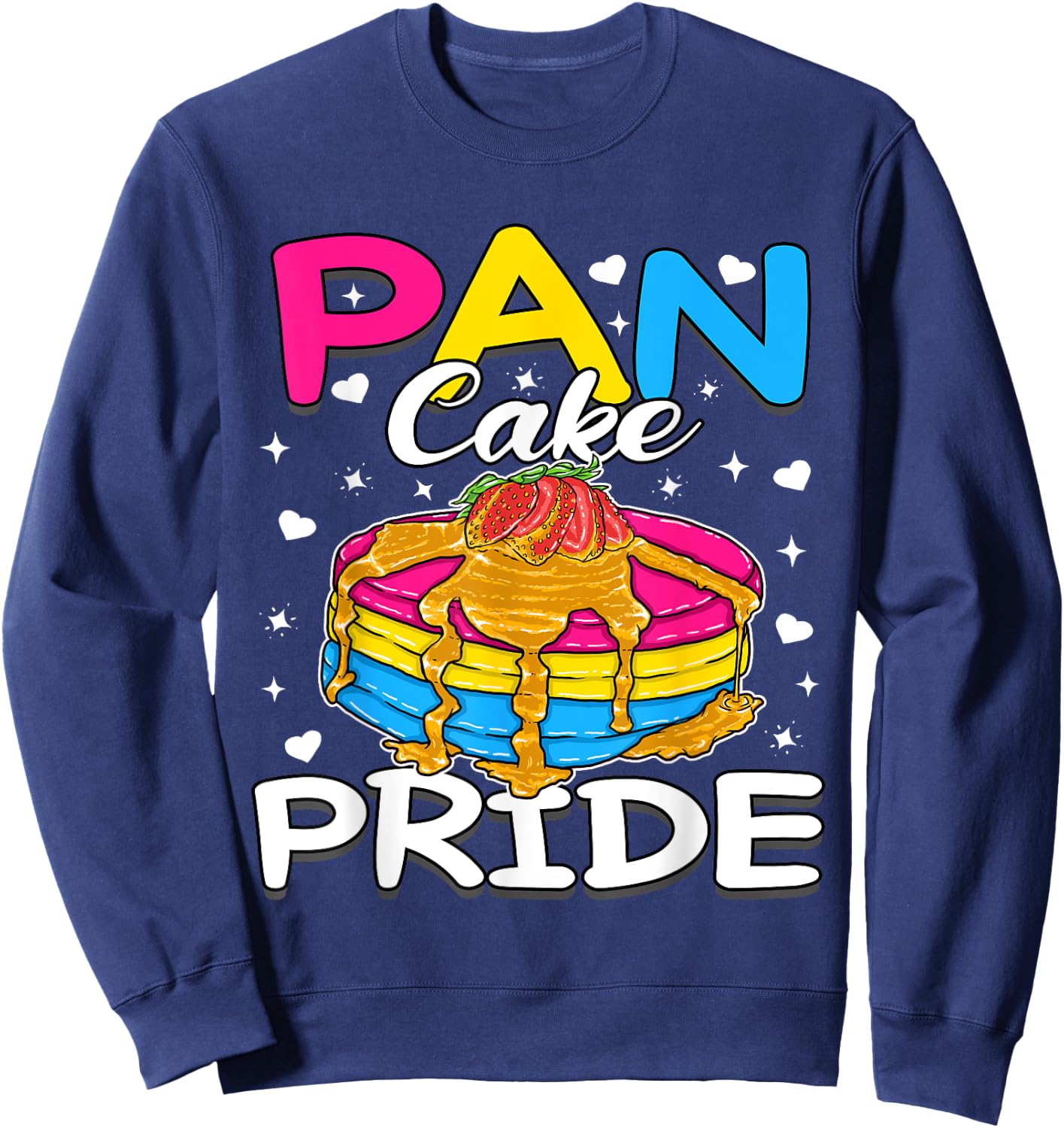 Pansexual Pride Funny Pan Cake Sweatshirt - Sweatshirt | Navy
