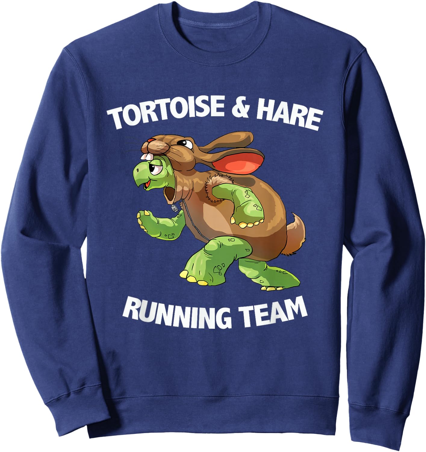 Tortoise & Hare Running Team T Shirt Sweatshirt - Sweatshirt | Navy